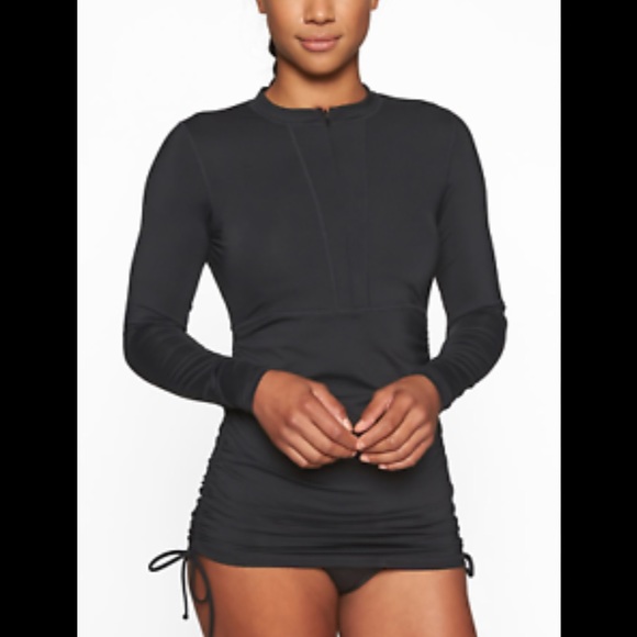 ATHLETA Tidal Ruched Adjustable Rashguard Sz XS
